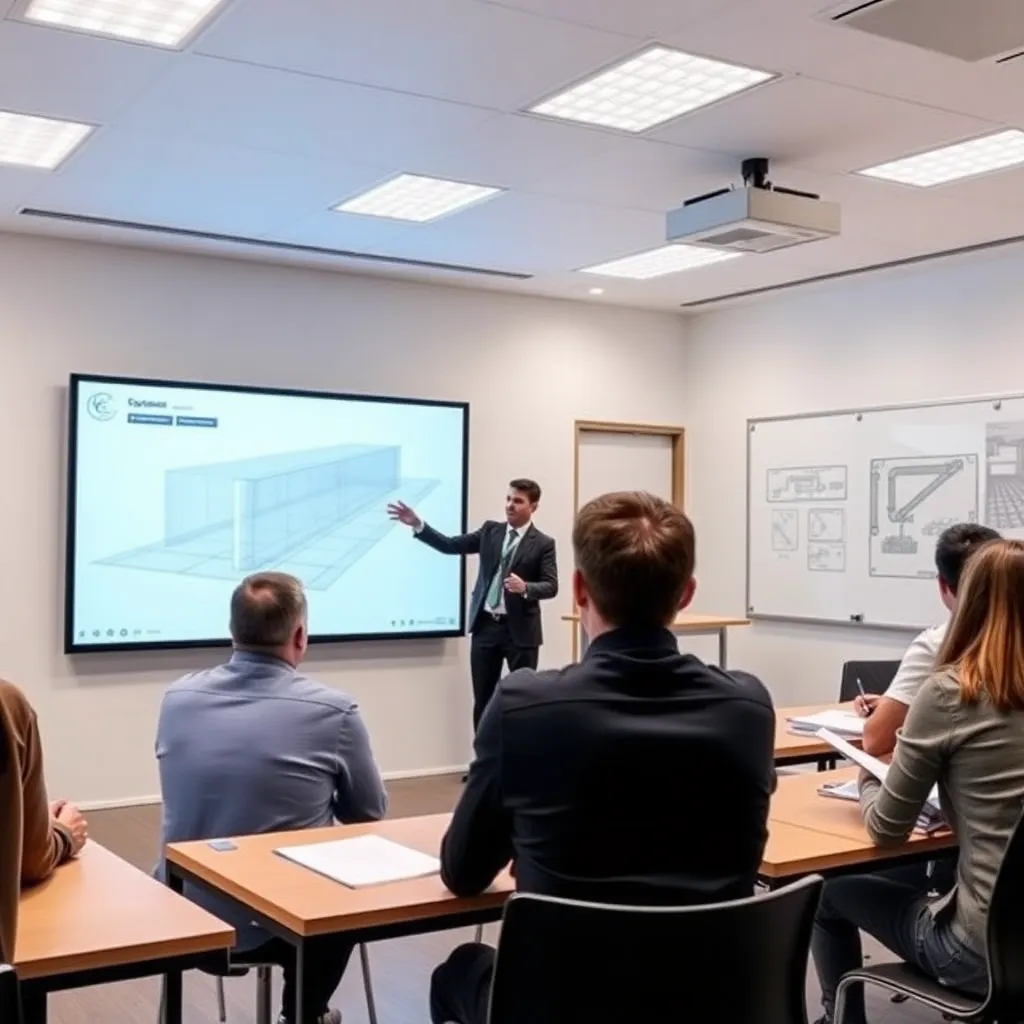 Ilustración de principios fundamentales del diseño 3D con perspectiva española